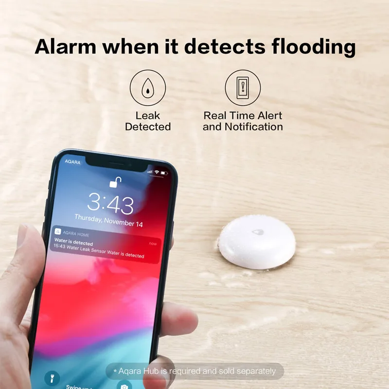 Aqara IP67 Water Immersing Sensor Zigbee Flood Water Leak Detector Alarm Security Soaking Sensor Waterproof For Mi Home Homekit