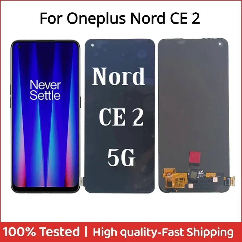 

6.43 '' AMOLED For Oneplus Nord CE 2 CE2 IV2201 EB2101 EB2103 LCD Display Touch Screen Digitizer Assembly