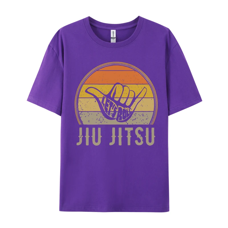 Lets Roll JiuJitsu Hand Vintage Sunset T-shirt Personalize Men Men T Shirts New Tshirt Clothing Size Oversized