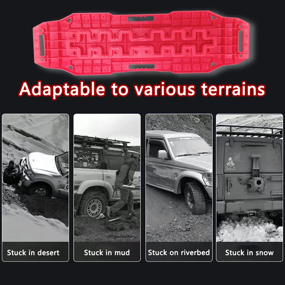 

Lantsun JL1156 Sand Board Release Board PP Tracks Traction Mat for Jeep for Wrangler JK/JL, 1-pair