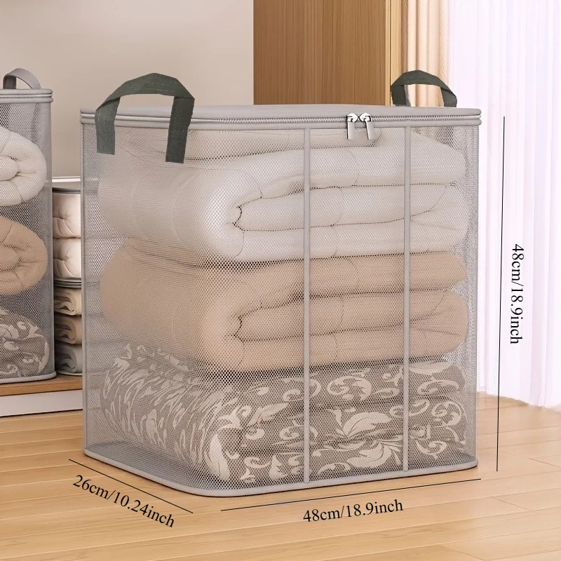 1 Stück Große PVC-Aufbewahrungstasche, Geeignet für Kleidung und Bettwäsche - Transparente Organisations-Tasche für Kleiderschrank und Unterbett-Aufbewahrung – Detail 5