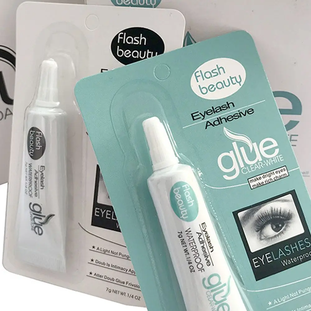 สีดําสีขาวปานกลางปลอดภัยกันน้ํา Flase Eyelashes กาวตาสองชั้นกาวเครื่องมือแต่งหน้า Eye Eyelash กาว