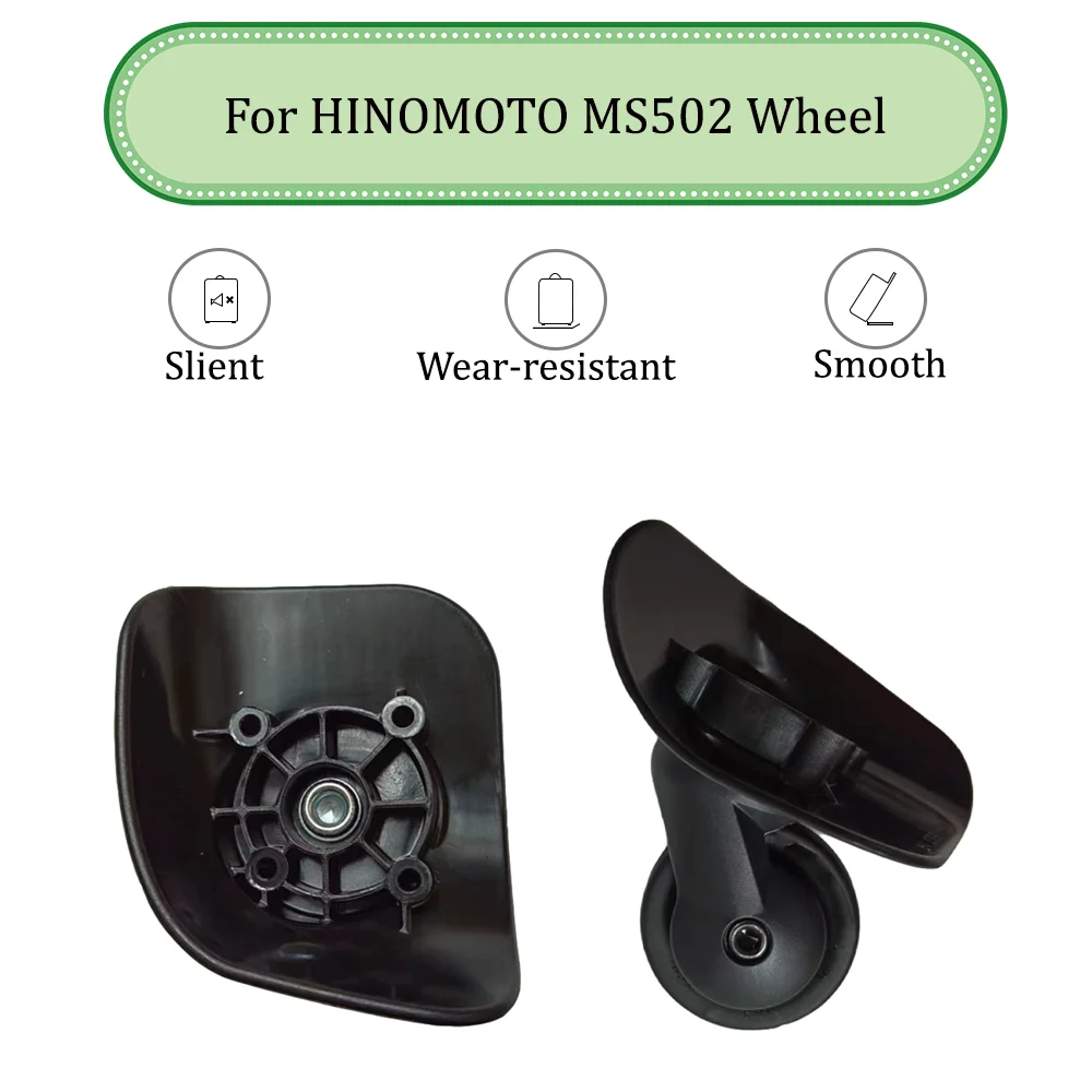 For HINOMOTO MS502 Black Universal Wheel Trolley Case Wheel Replacement Luggage Pulley Sliding Casters wear-resistant Repair