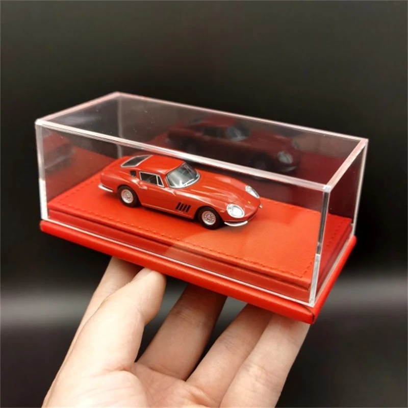 1/64 Model araba vitrinin kutusu akrilik yüksek dereceli kalınlaşma takviye hobi için Hotwheel hatıra (sadece durumda arabalar olmadan)