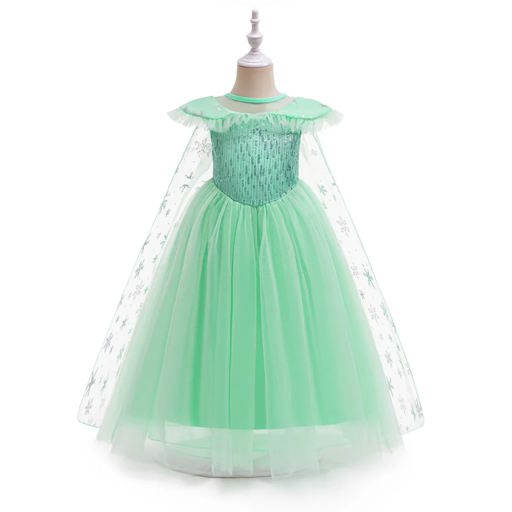 Snow Ice Princess Cosplay Costume For Girls Carnival Halloween Christmas Costume Fancy Tulle Birthday Wedding Party Girl Dresses view 5