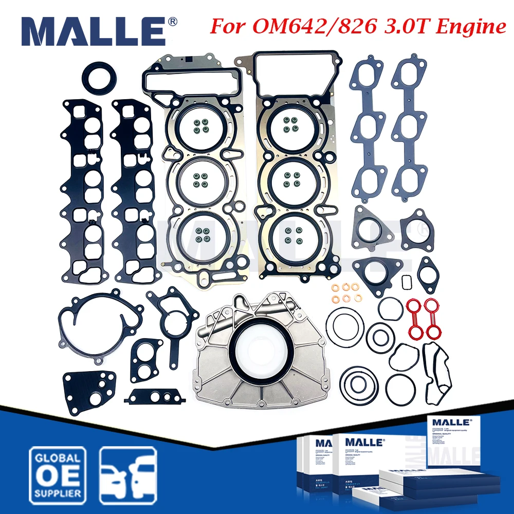 M642 Engine Overhaul Rebuild Gasket Set For Mercedes Benz OM642 826 3.0T Car Accessories 6423710820 Cylinder Head Gasket Kit