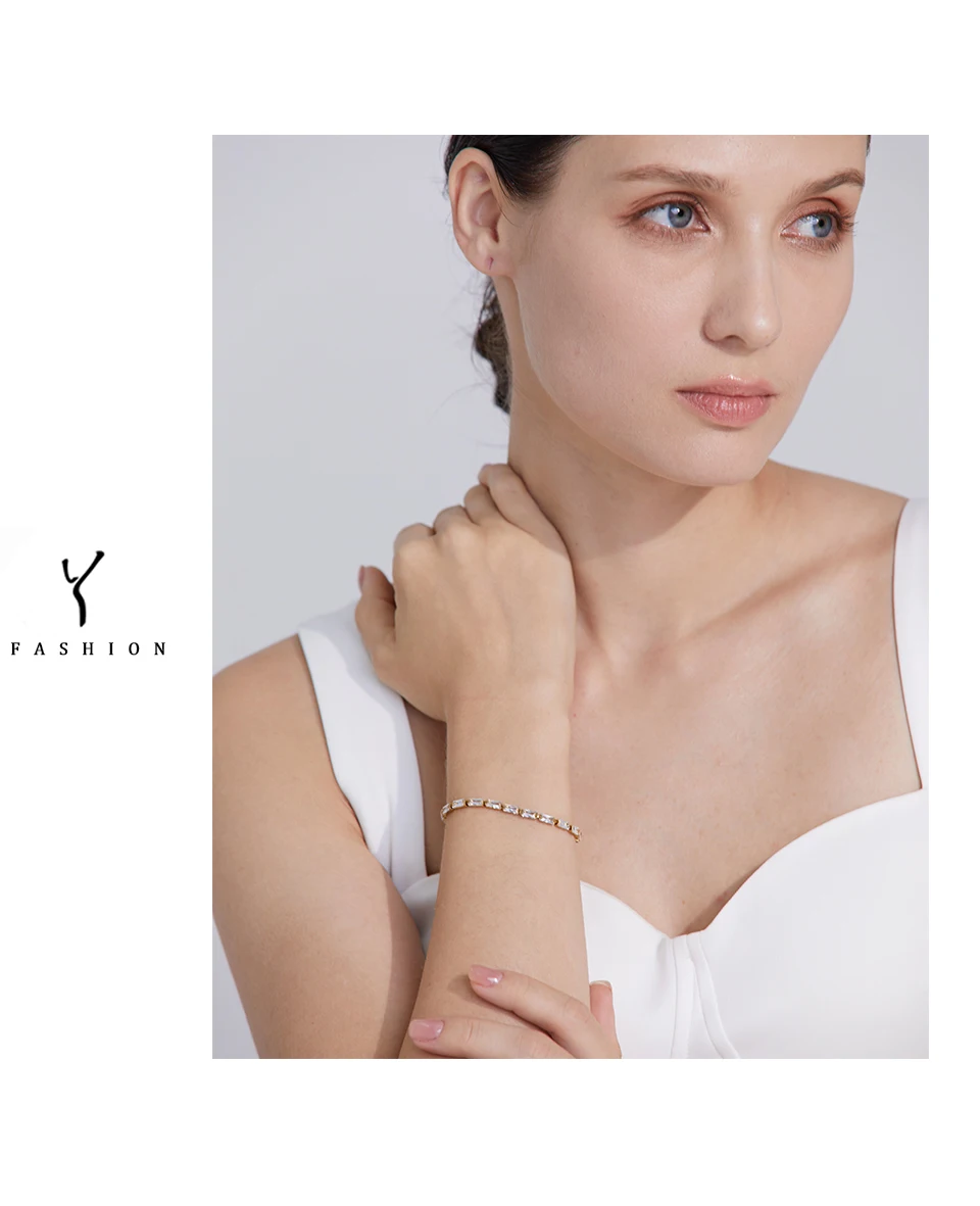 Yhpup Wasserdicht Mode Weiß Grün Zirkonia Edelstahl Wunderschöne Halskette Armband Elegante Charme Schmuck Sets Frauen – Detail 2