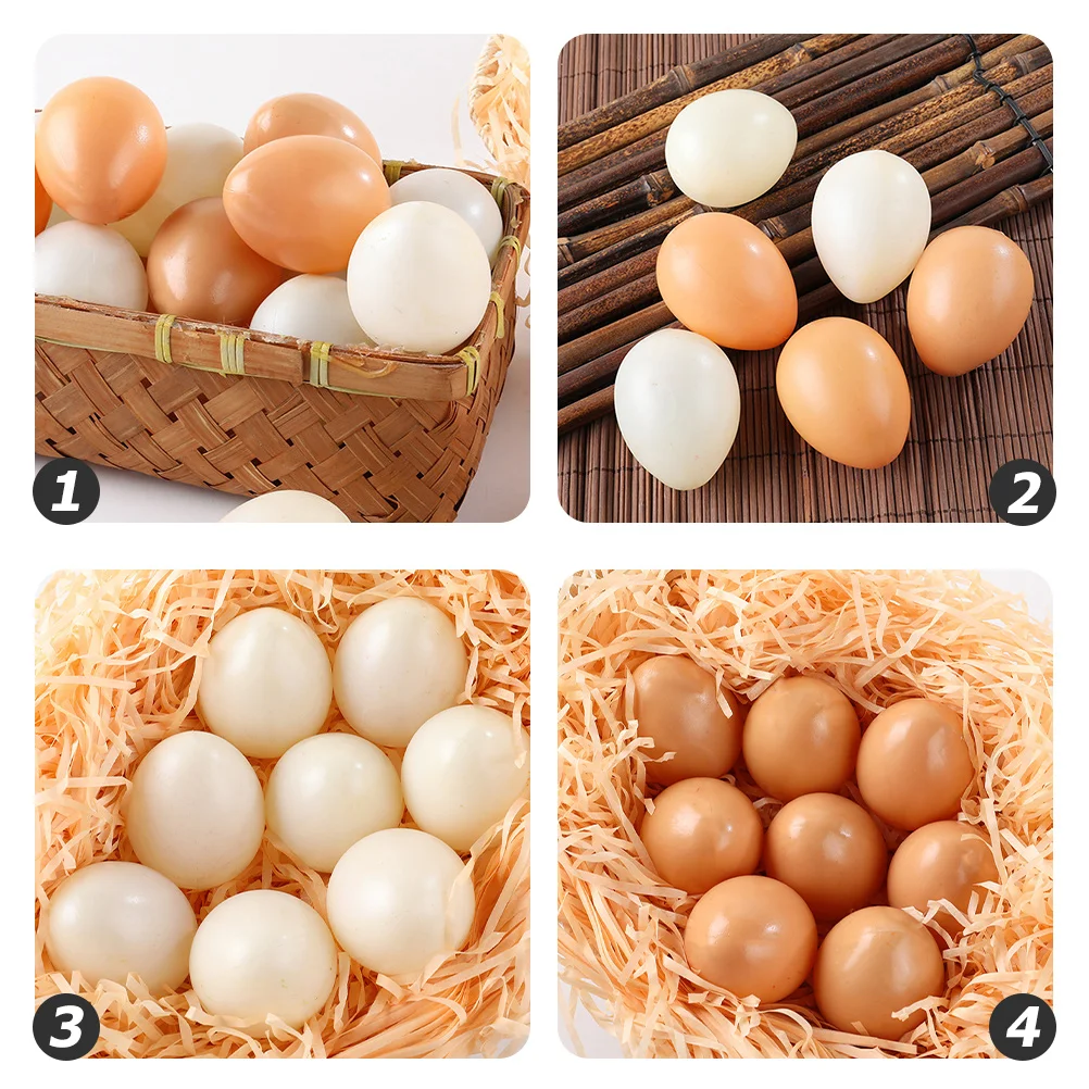 

Artificial Chicken Eggs Simulated Decoration Decorate Imitation Plastic Child Fake