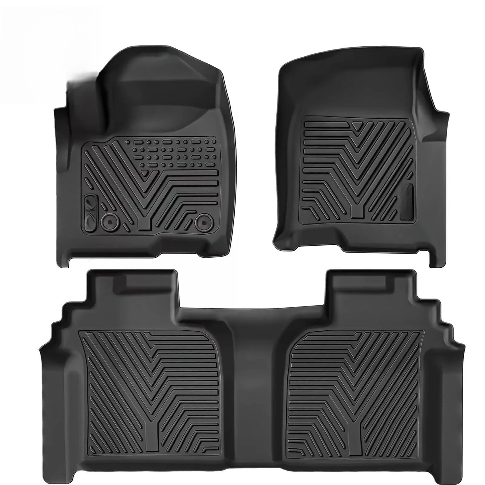 

3D Floor Mats For Chevy Silverado / GMC Sierra Crew Cab 2019-2025 Weather Liner