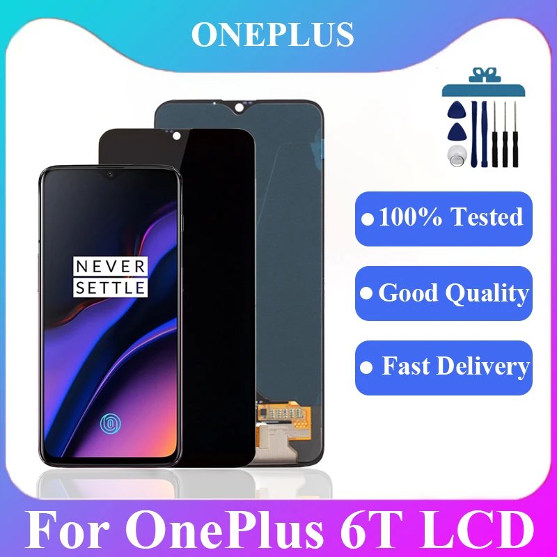 

AMOLED For OnePlus 6T LCD Display Touch Screen Digitizer Assembly For 1+ 6T LCD A6010 A6013 LCD Screen Replacement