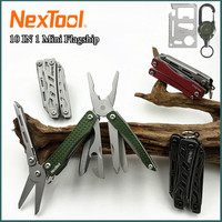 NexTool Mini Flagship Red/Green 10 IN 1 Multi Functional Folding EDC Hand Tool Screwdriver Mini Pliers Bottle Opener Outdoor