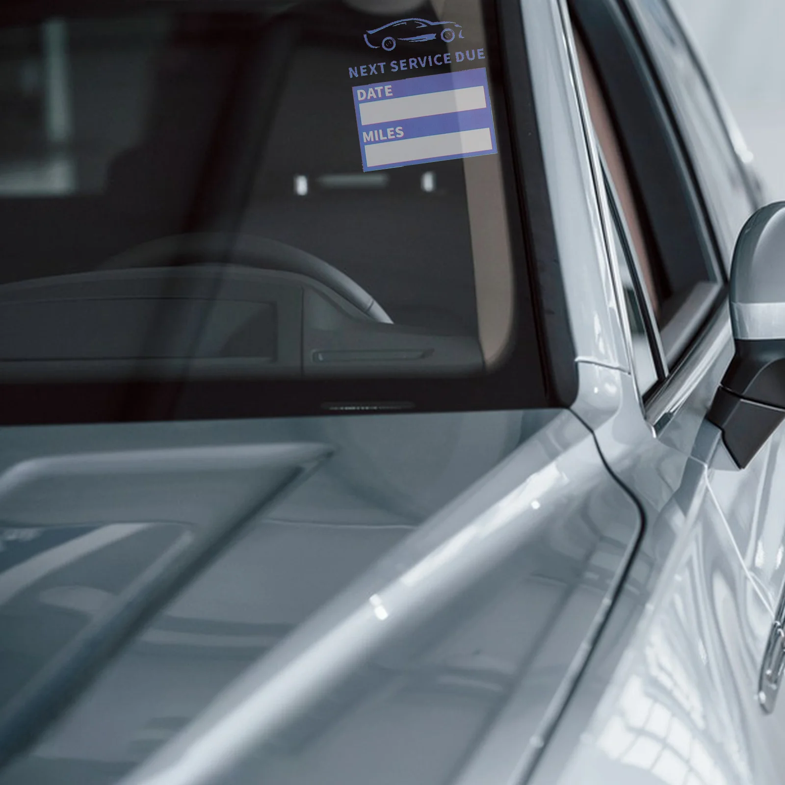 

6 Sheets Automotive Stickers Windshield Static Cling Service Reminder Labels for Vehicle Inspection Due Date Removable Car Front