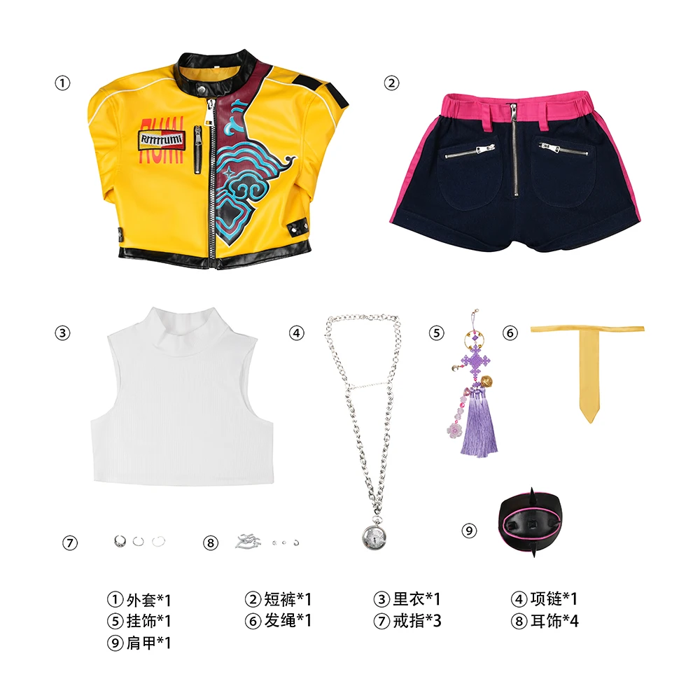 Costume cosplay festa di Halloween Kpop Demone Femmina adulta Hunter Rumi Costume mimetico cosplay di alta qualità