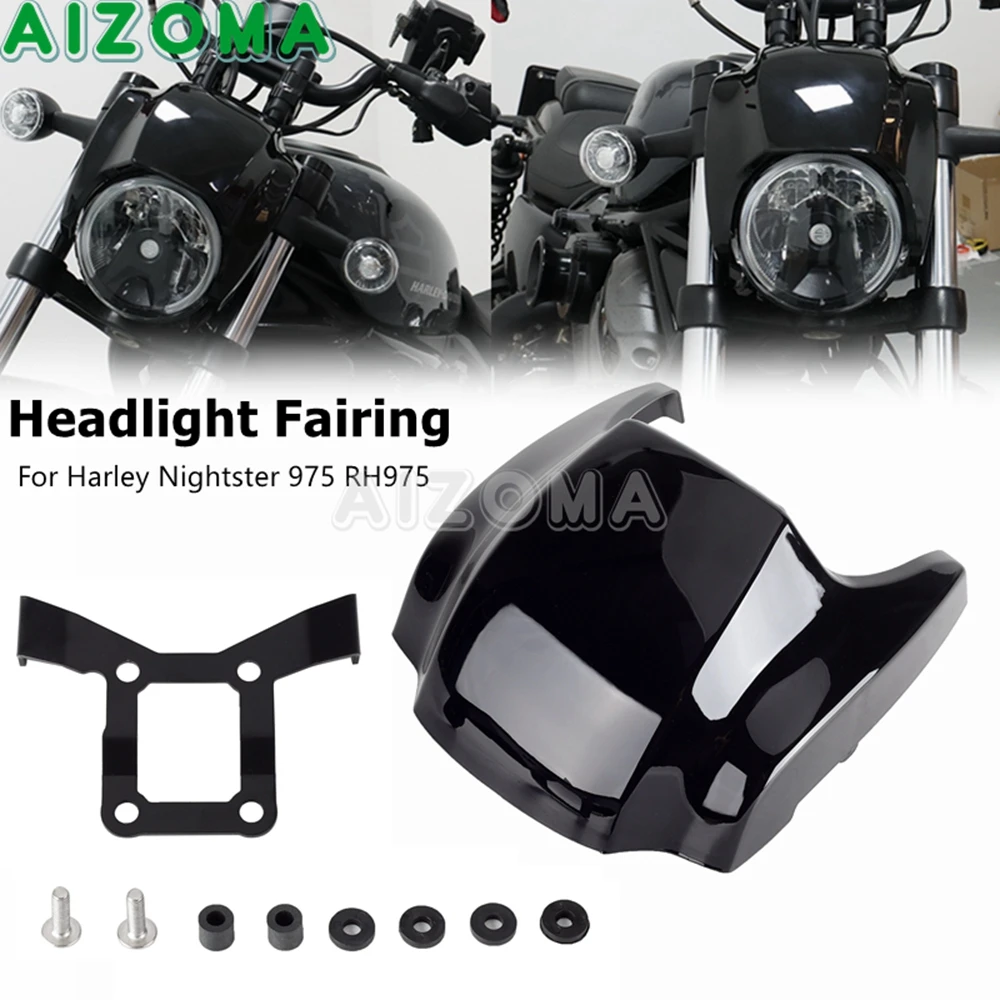 Motorcycle Front Cowl Headlight Fairing Cover For Harley Nightster 975 RH 975 RH975 Moto Headlamp Windshield Mask Kit 2022 2023