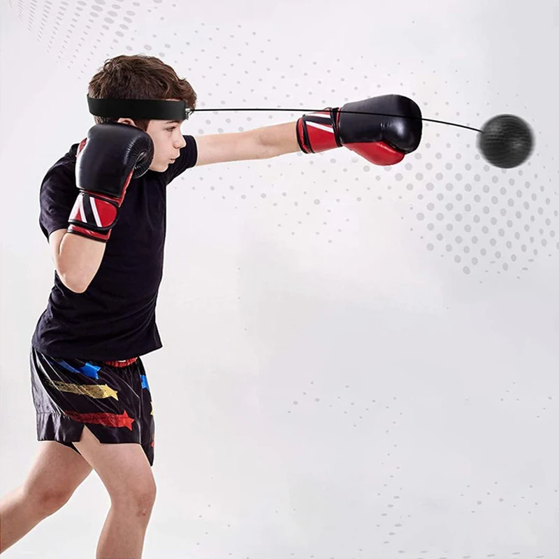 New Boxing Speed Ball Head-mounted PU Punch Ball MMA Sanda Training Hand Eye Reaction Home Sandbag Fitness Boxing Equipment