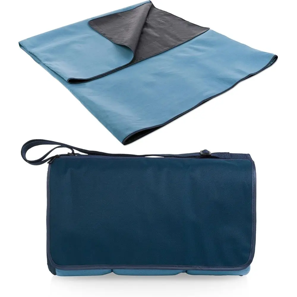 

Blanket Tote XL Outdoor Picnic Blanket, 70x80 Foldable Beach Blanket with Fleece Top, Water-Resistant Backing, Strap & Carry Bag