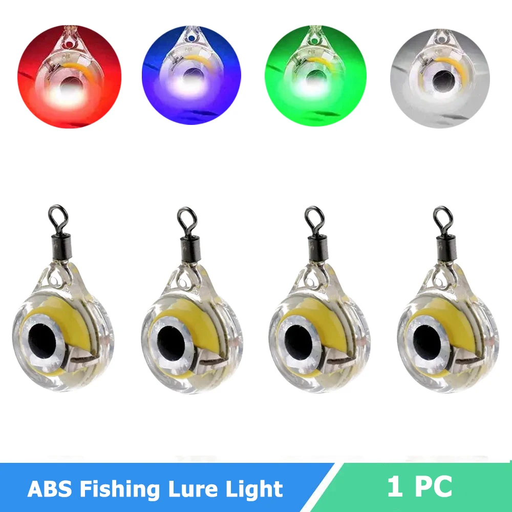 Mini señuelo de pesca LED con forma de ojo, lámpara de pesca subacuática impermeable, herramienta de pesca portátil, señuelo luminoso para atraer