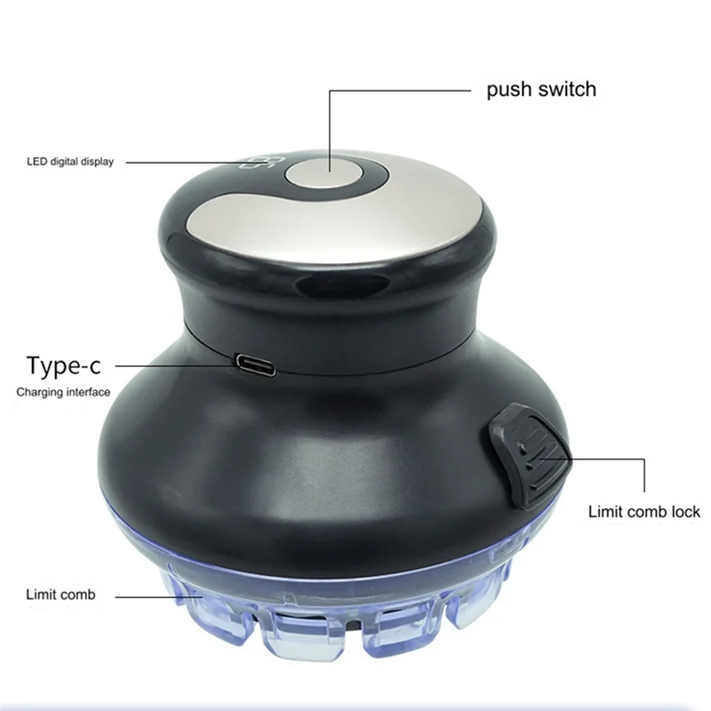 ABRG-cortadora de pelo eléctrica con platillo para hombre, afeitadora automática para el hogar para niños, peluquería mágica calva, cortadora de pelo especial