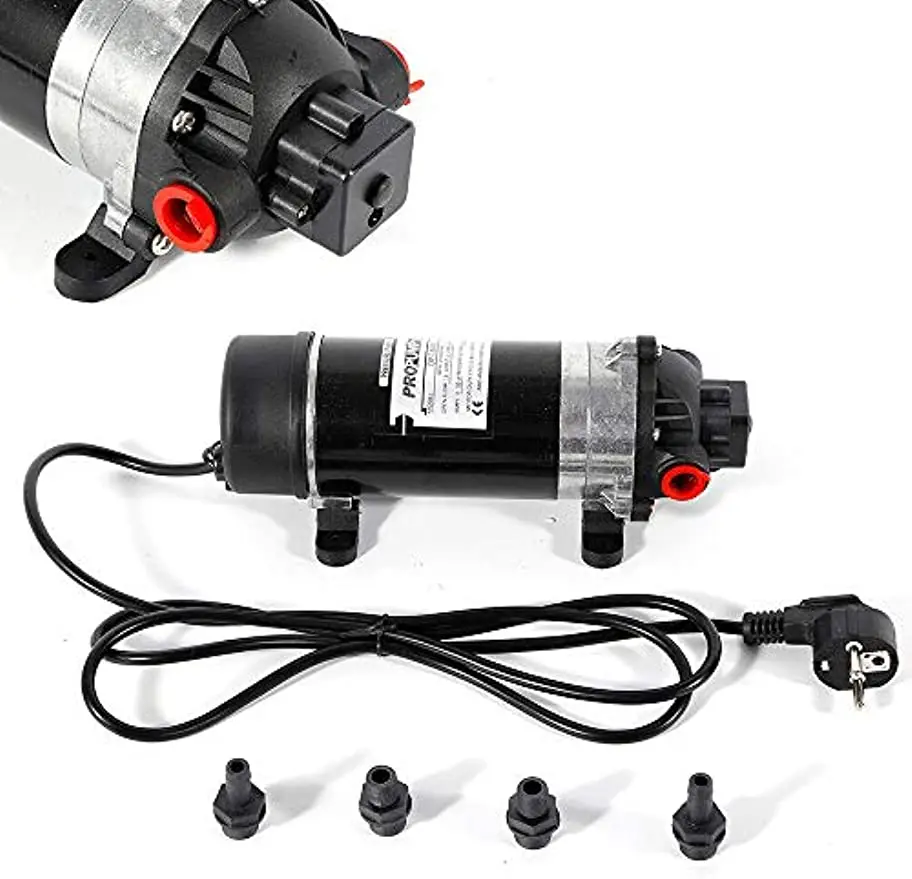 Self-priming Diaphragm Water Pump Booster Pump Water Transfer Pump 3 Chamber Diaphragm 220V 160PSI 0.55A 5.1-5.5 l/min