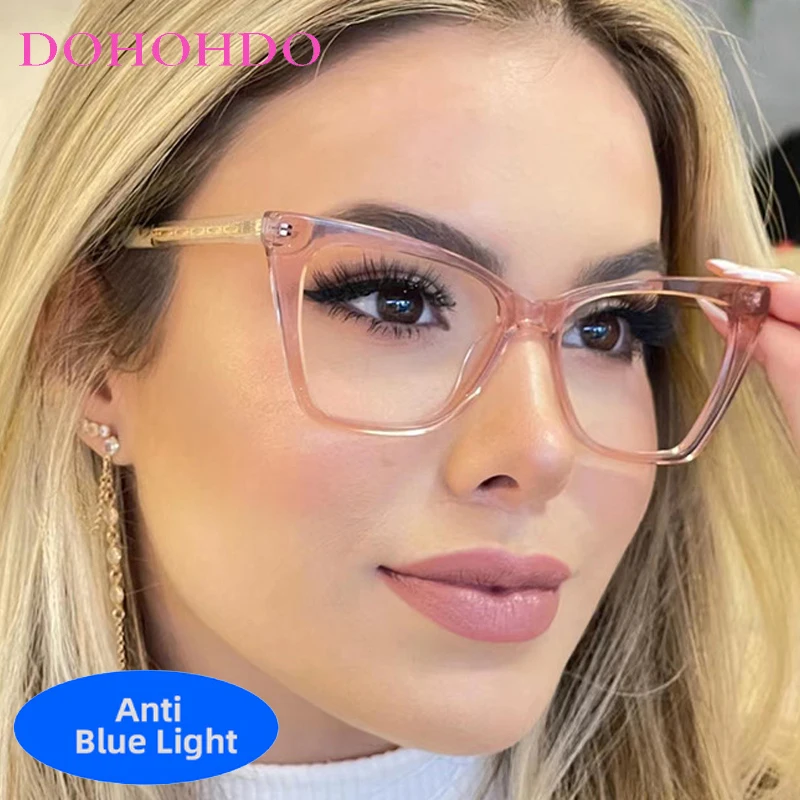 

TR90 Trendy Vintage Cat Eye Anti Blue Light Glasses Women Men Brand Designer Computer Play Games Optical Eyeglasses Lentes Очки