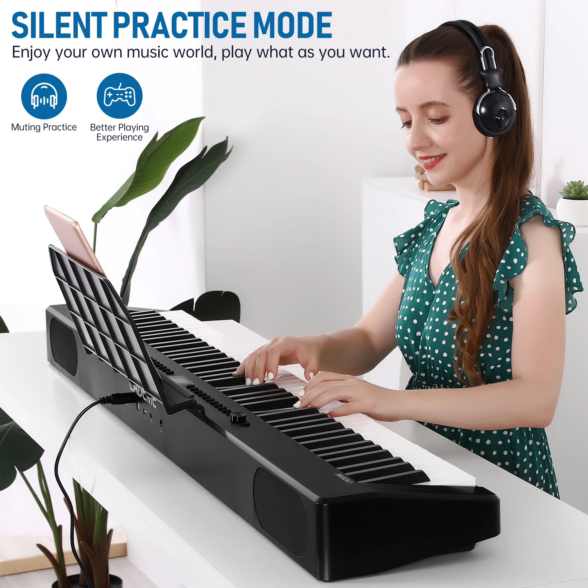 Smiger Professional 88 Keys Pianos Pedal Hammer Digital Weighted Keyboard Electric Piano