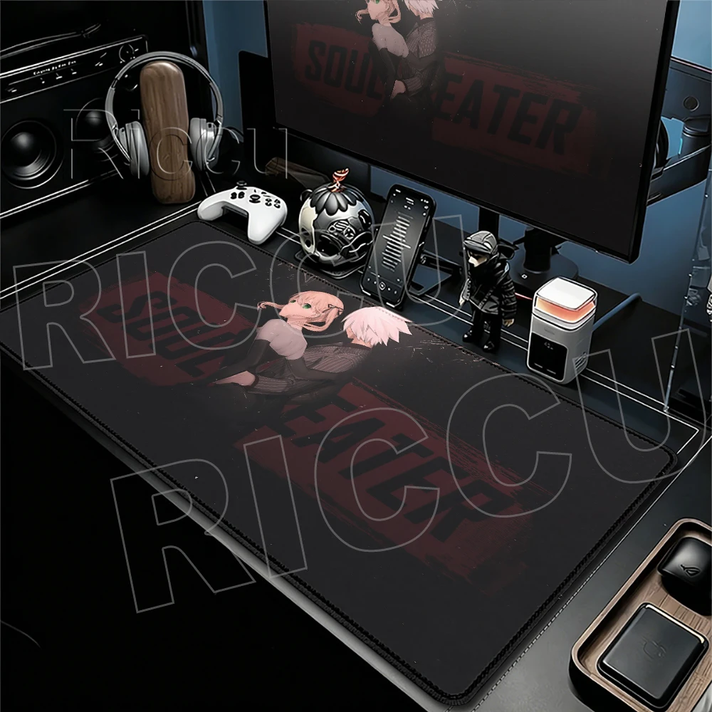 Soul Eater Anime Mouse Pad For Office Gaming Professional Keyboards Anti-slip Rubber Base Carpet Extended Washable Thickened Mat