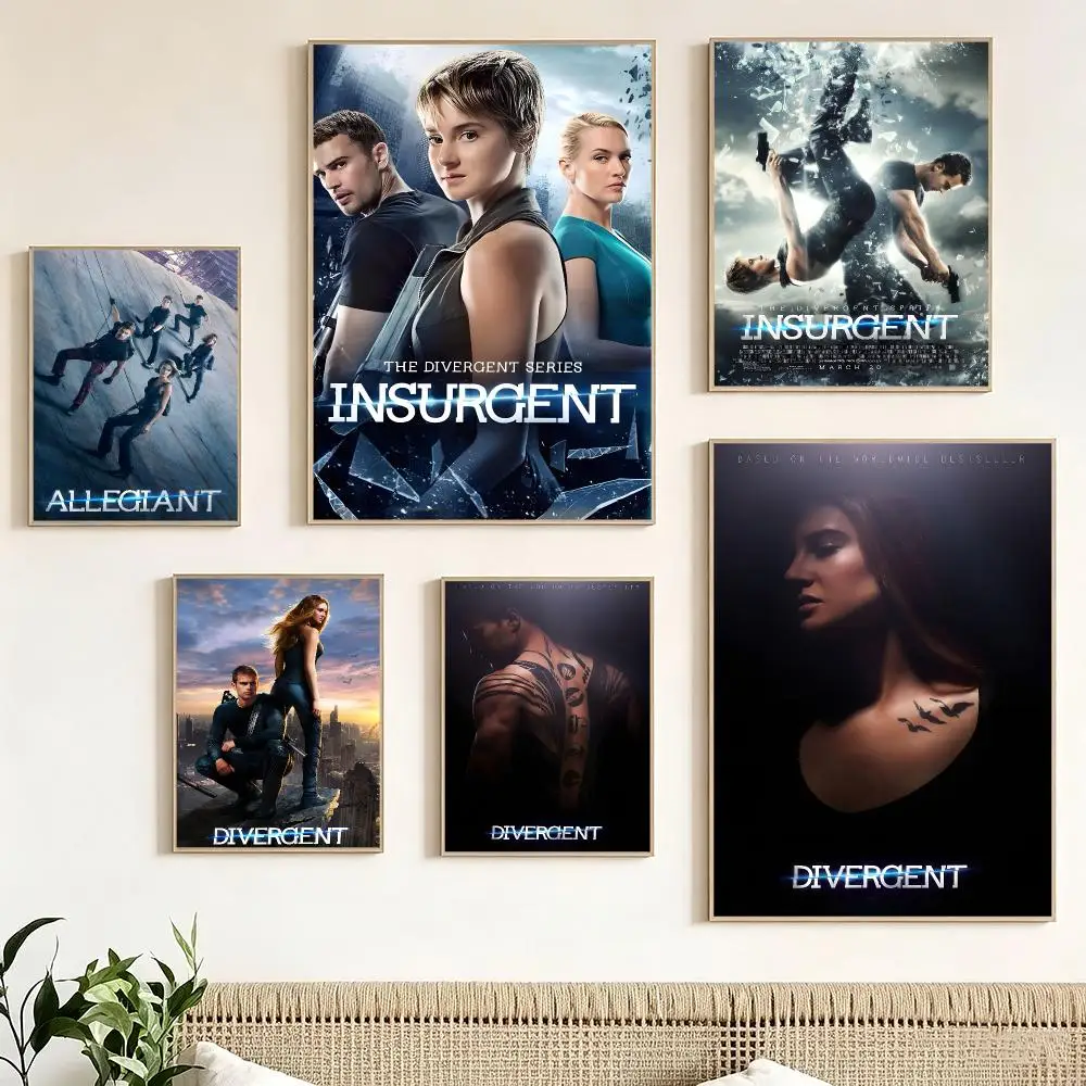 Classic Movie D-Divergent Poster impermeable para el hogar sala de estar dormitorio bar decoracion estetica