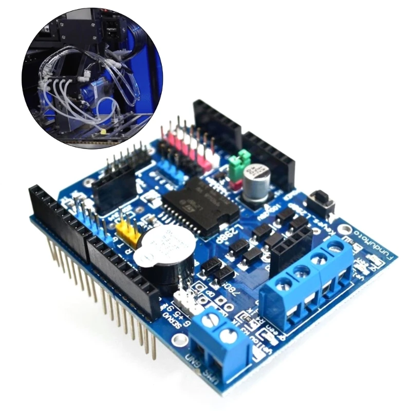 L298P DCMotor Driver Modules Expansion Short Circuit Protect PWM Speed Controls