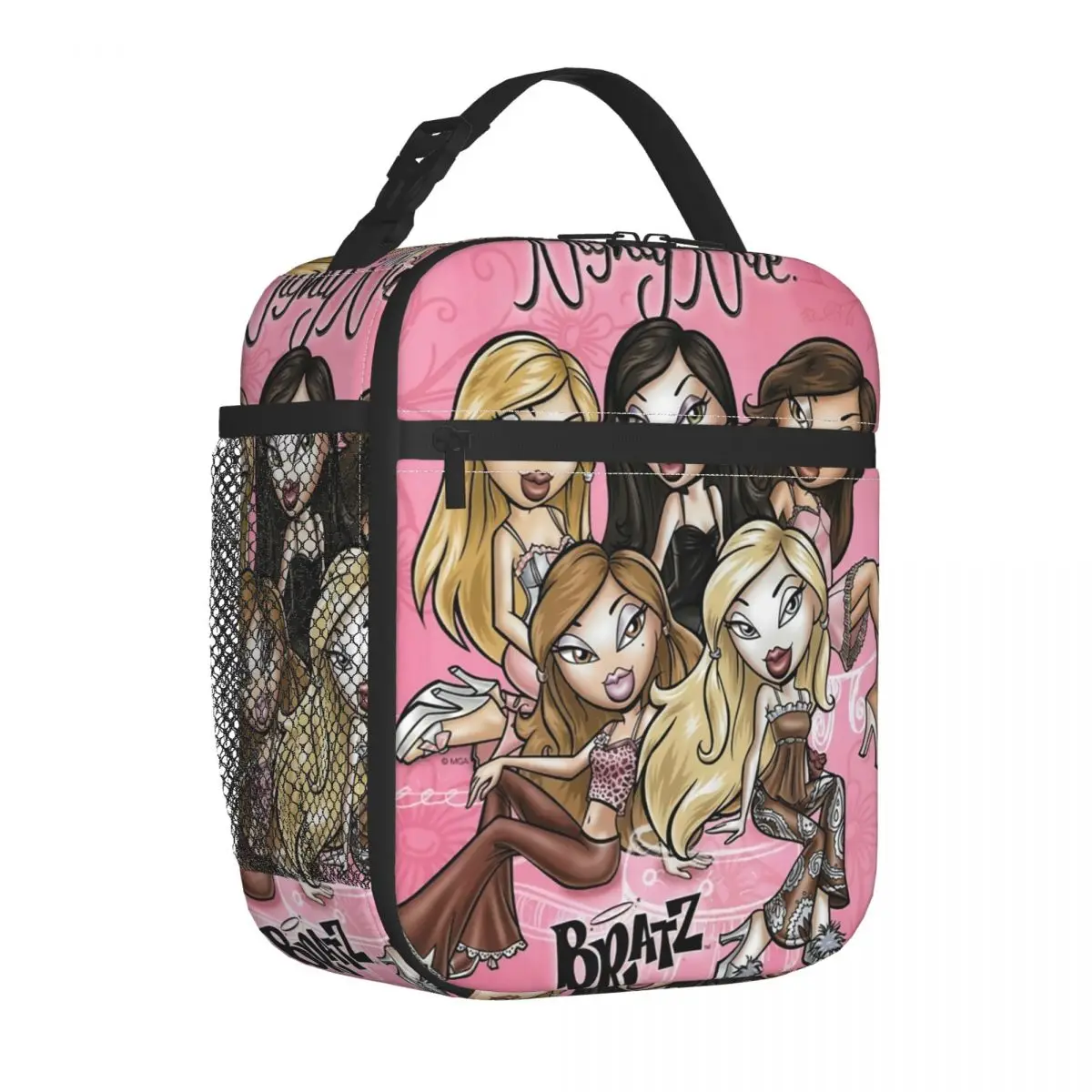 Bratz Rock Angelz Insulated Lunch Bags for Outdoor Picnic Cartoon Anime Movie Resuable Thermal Cooler Bento Box Women Kids