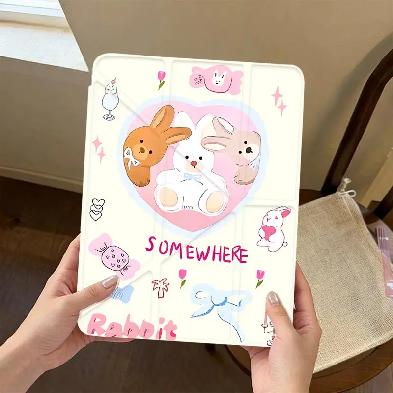 Anti-Bending 3+Y Fold Case For IPad Mini6 8.3 Pro 11 2024 iPad A16 2025 11th Air11/13inch iPad10.2 7/8/9th 4/5th 10.9
