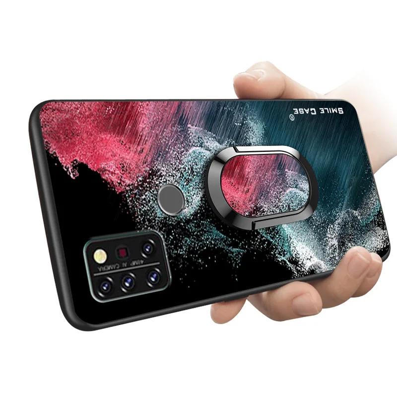 

Case for Umidigi A9 Pro Funda 6.3 Inch With Ring Magnetic Function Soft Silicone Coque for Umidigi A9 Pro Cover