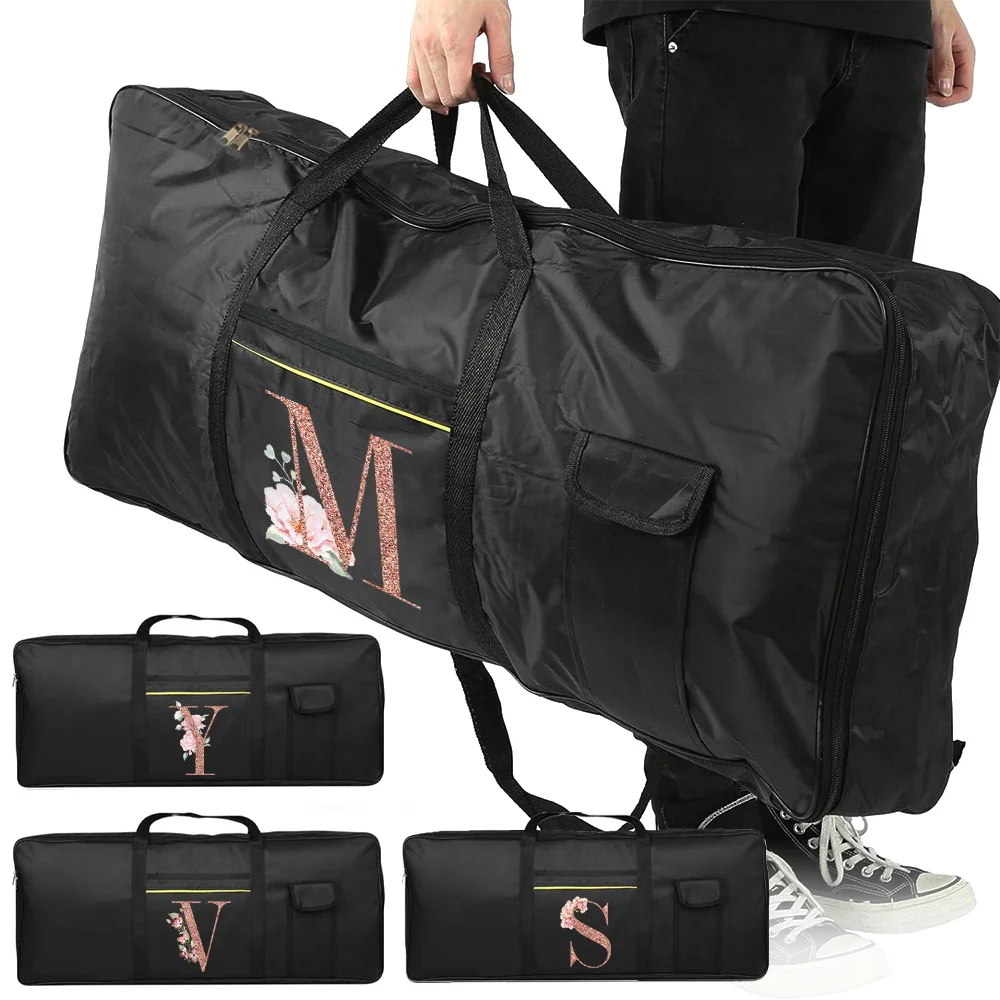 New 61 Keys Rose Gold Pattern Serie Electronic Organ Bag Waterproof Dustproof Package Bags Portable Electronic Keyboard Bag