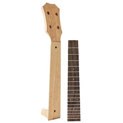 23/26 Inch Ukulele Neck and Fingerboard with Rosewood Fretboard and Guitar Parts for DIY Projects