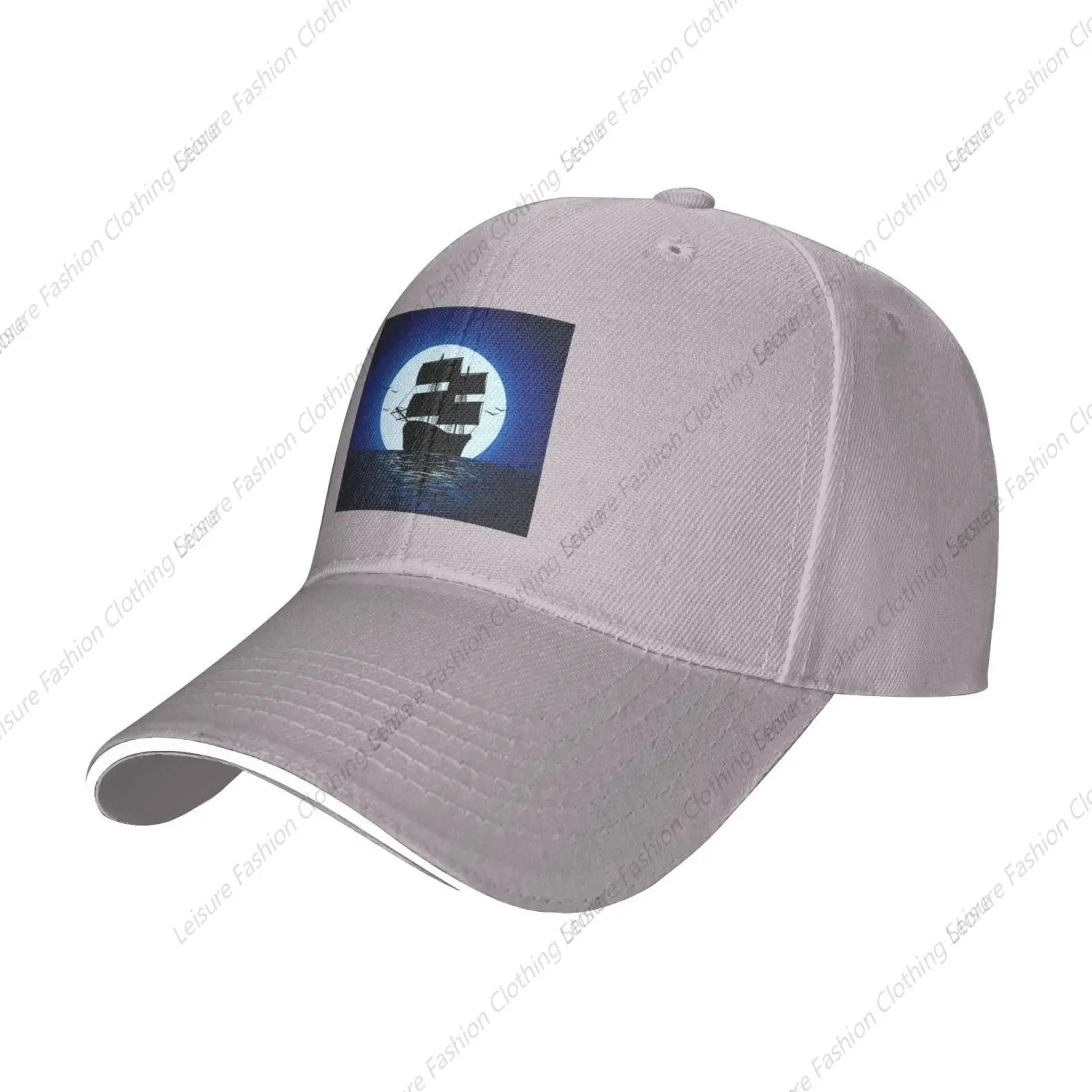 

View of a Sailboat Under The Moonlight Baseball Cap Women Men Hat Adjustable Golf Caps Dad Sun Hat