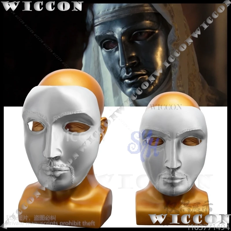 

Baldwin IV Cosplay Horror Anime Silver Retro Face 3D Polylactic Acid Mask Movie Prop Halloween Christmas Gift Man Cos Customized