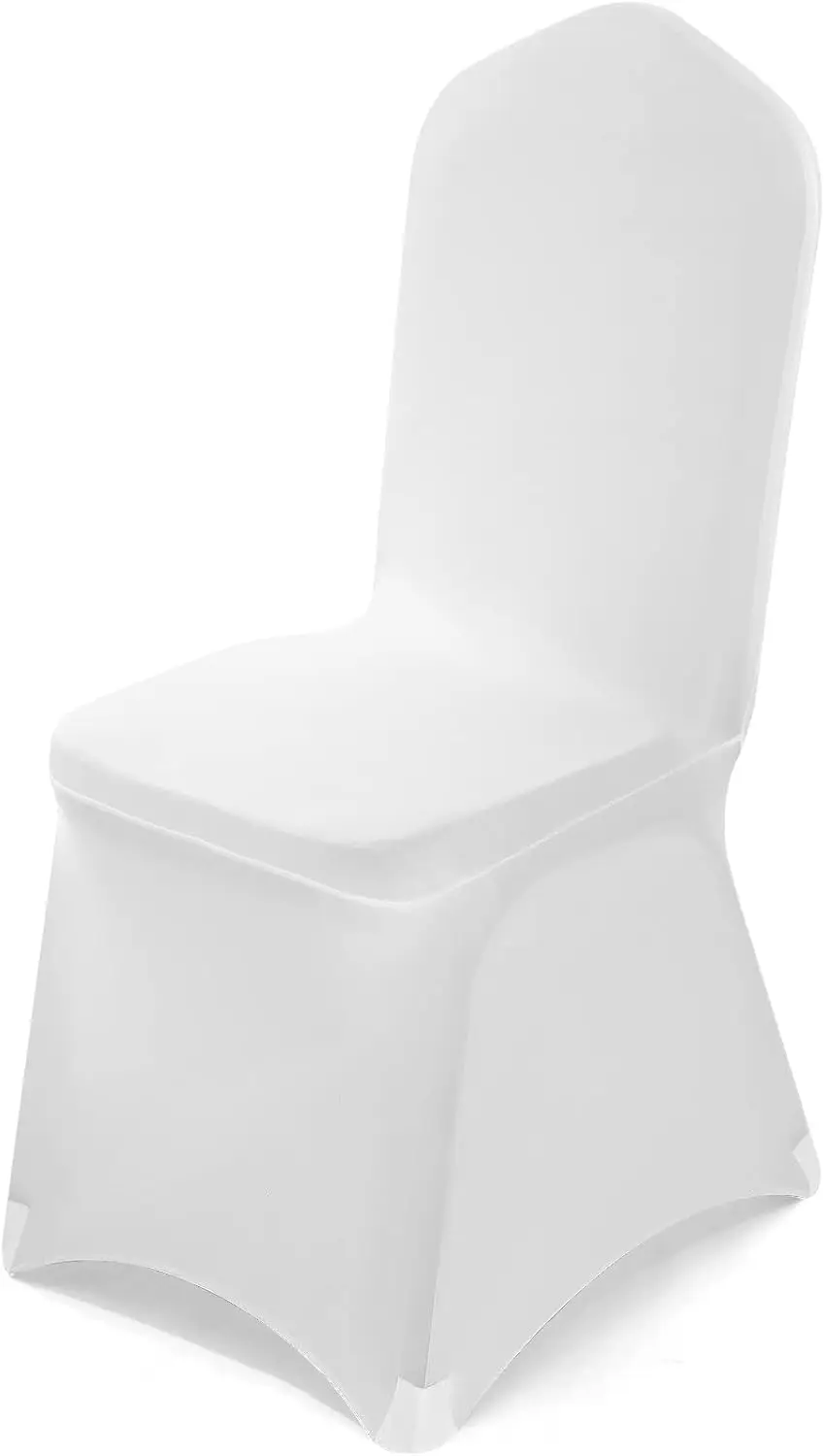 100 Pièces Housses de Chaises Blanches Polyester Spandex Mariages Fêtes Repas Banquets