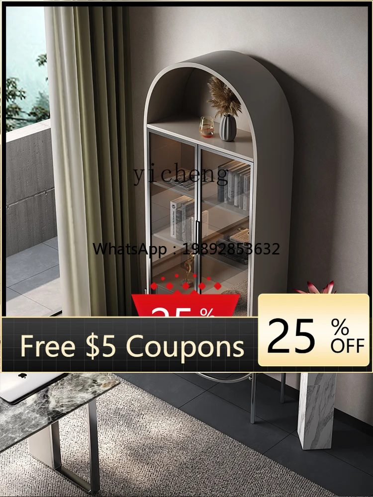 Study Multi-Layer Light Luxury Stainless Steel Storage Rack Household Modern Storage Locker