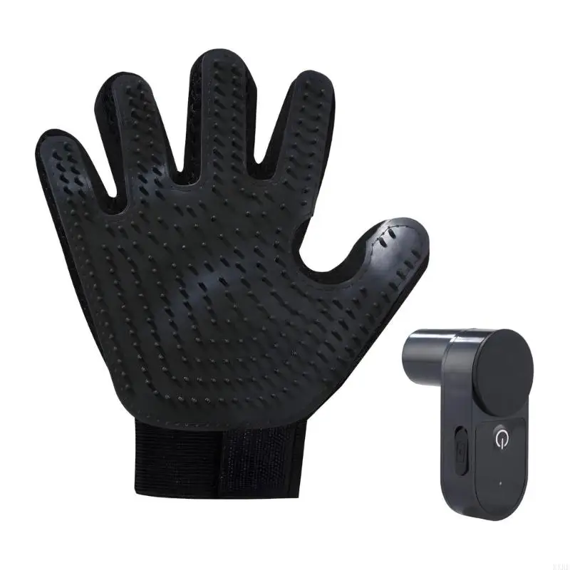 

Перчатки для ухода за животными со встроенными массажными узлами и функцией удержания волос для собак и мелких животных Simple