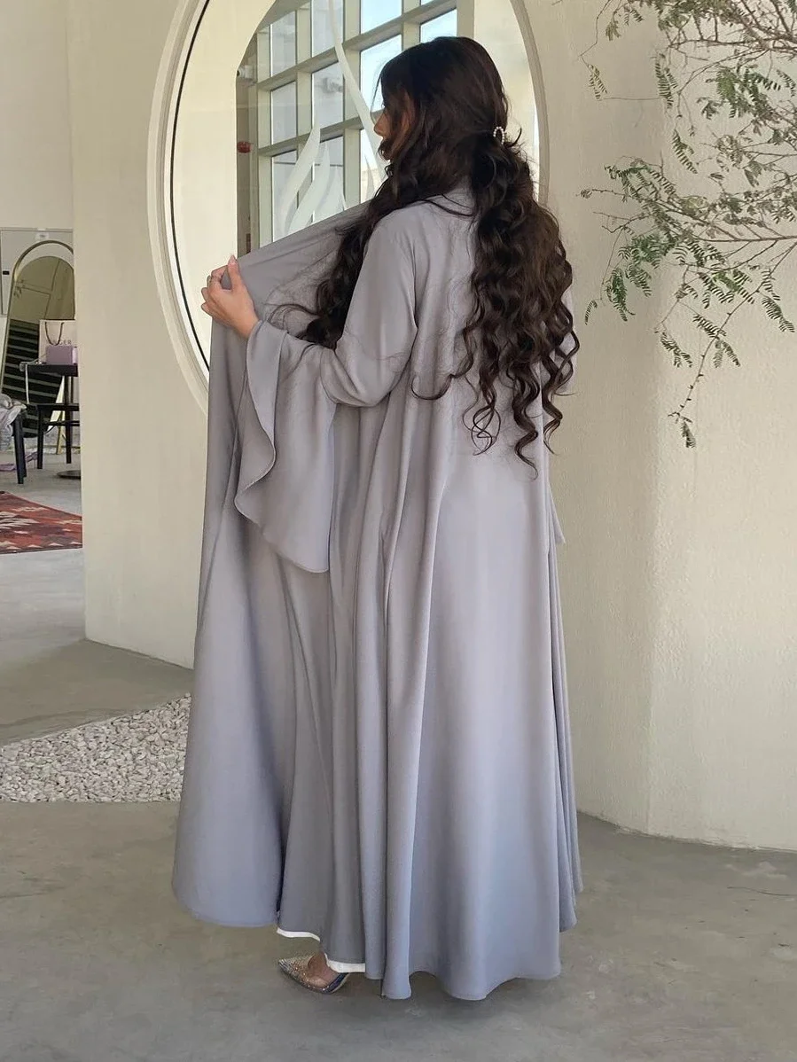 Marrocos vestido de festa feminino abaya 2 peça conjunto plissado manga dubai vestidos muçulmanos eid caftan noite longo robe vestidos abayas robe