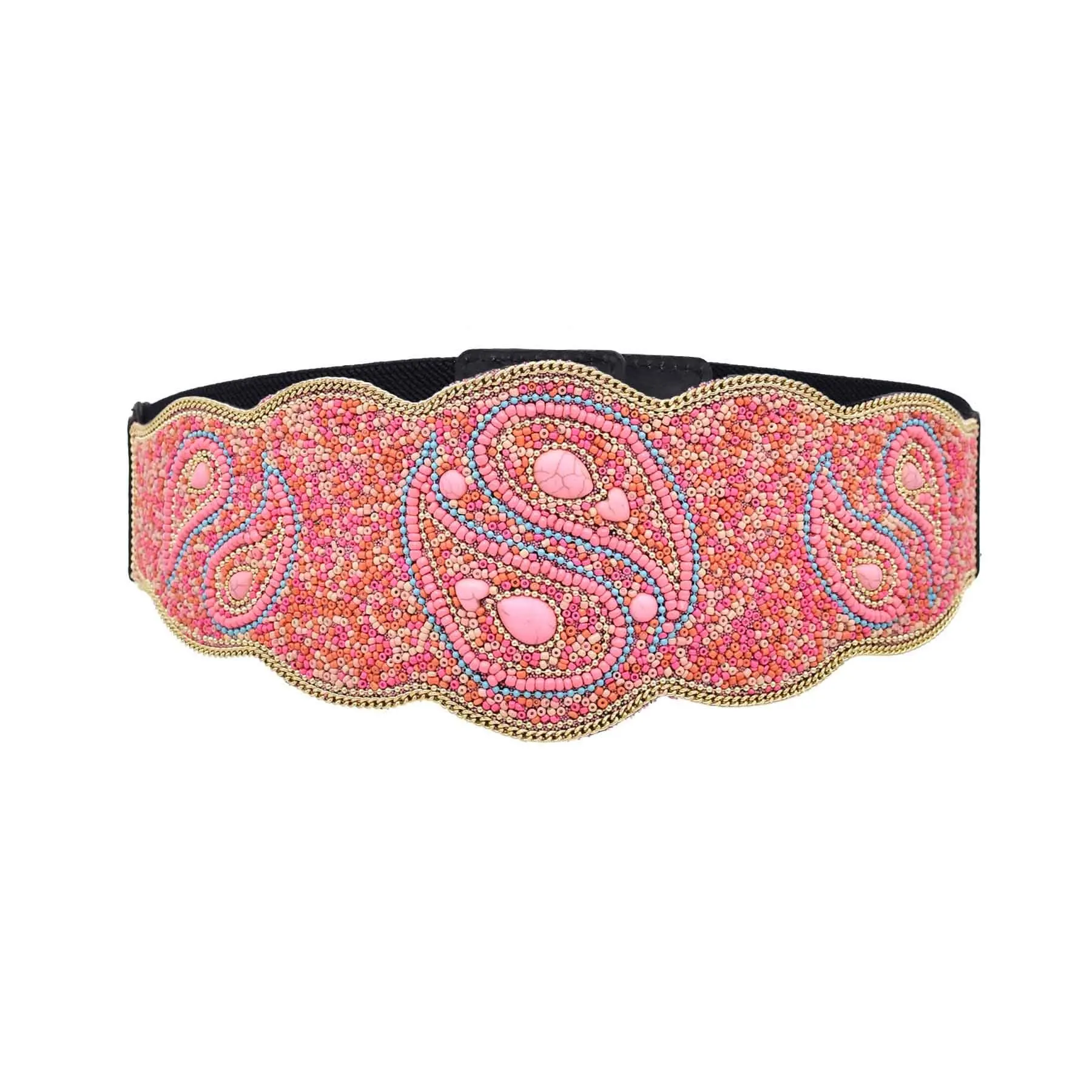 New Bagua Formation Colorful and Multicolor Charm Personalized Belt Elastic Belt Party Summer Fashion Accessories New
