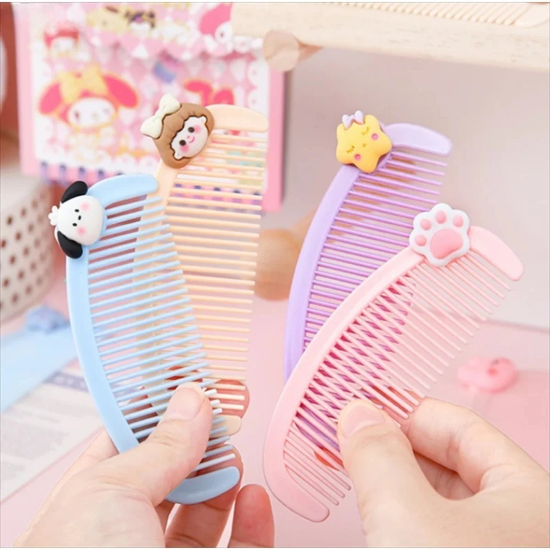 Cute Pattern Fruit Hair Comb Kids Hairdressing Comb Anti-static Comb Fine-toothed Combs Not Hurt the Head Hair Styling