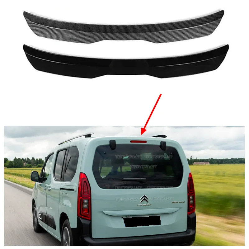 Für CITROEN BERLINGO MK3 Heckdach-Spoiler ABS-Kunststoff Hochglanz Schwarz Auto-Heckspoiler Universal