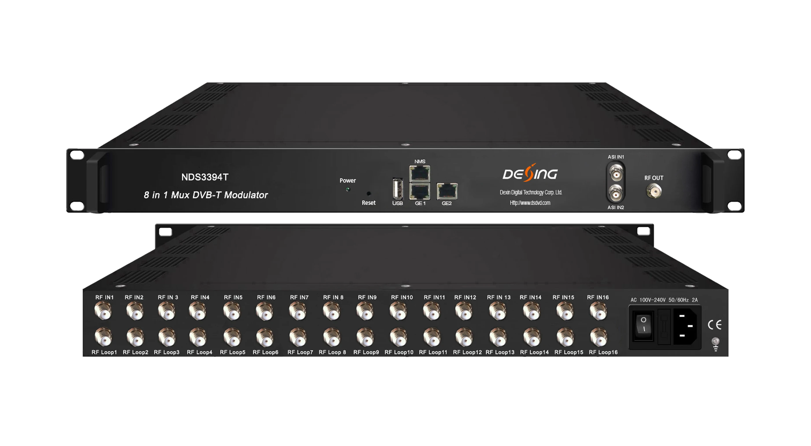 NDS3394T 16 FTA Tuner to DVB-T Modulator 16in1 DVB Modulator DVB-S2 to DVB-T Transmodulator