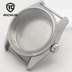 RICHUS NH35 Case 36mm Silver Watch Case Sapphire Glass Fit NH34 NH35 NH36 ETA2824 PT5000 Miyota8215-DG ETA2836 Movement
