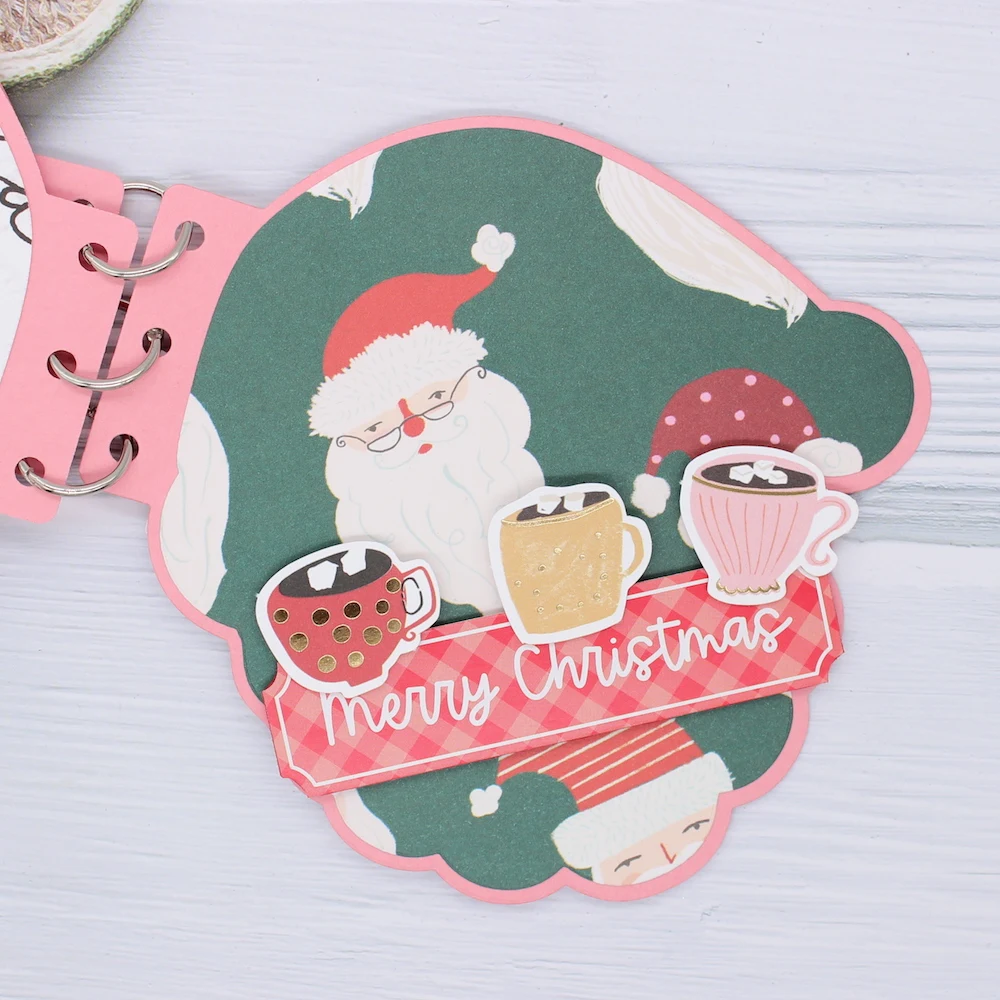 KSCRAFT Santa Mini Album Metalowe matryce do wycinania Szablony do DIY Scrapbooking Dekoracyjne wytłaczanie DIY Kartki papierowe