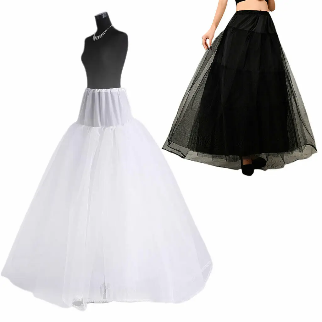 3-Layer Trouwjurk Van Hard Ondersteunende Zachte Netto Zonder Trouwring Pluizige Petticoat