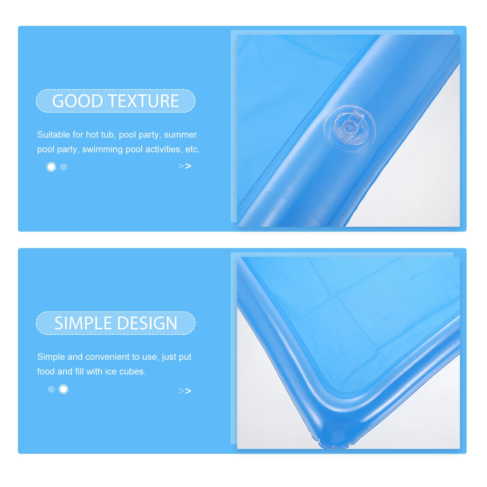 2Pcs Swimming Pool Drink Holder Inflatable Floating Tray Keeps Food and Beverages Afloat Perfect for Pool Parties Summer Water