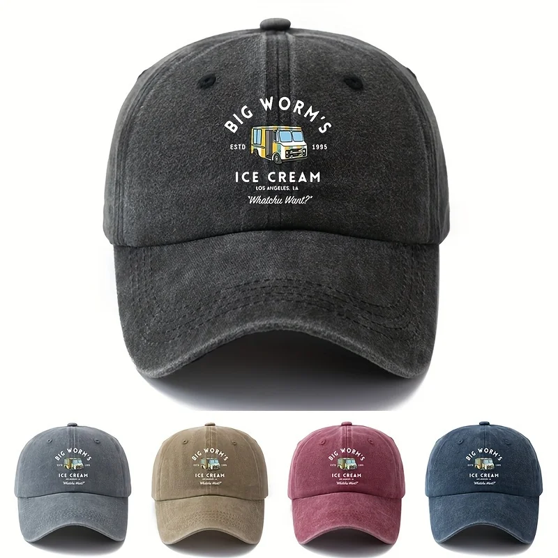 

Бейсболка из полиэстера для мужчин и женщин, 1 шт. – повседневная кепка-снепбэк с регулируемым ремешком, классический принт, защита от солнца для активного отдыха