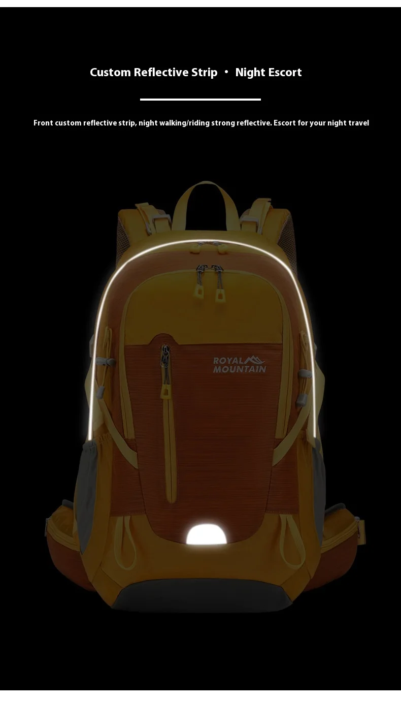 Nylon Wasserdichter Rucksack Casual Outdoor 35L Große Kapazität Reiserucksäcke Wandern Camping Bergsteigen Tasche Jugend Sporttaschen – Detail 11