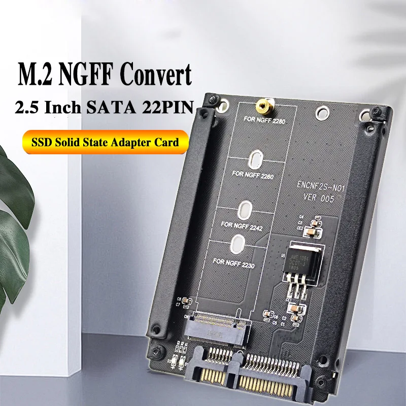 NGFF To SATA3 Adapter Dual M.2 KEY B-M Solid-State Drive SSD To 6G 2 3 4 5 Disks 2.5 3.5 Inches